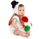 Infant Baby Snowman Costume for Boys Girls Fleece Romper Outfit Winter Christmas Fancy Dress 6M 12M 24M