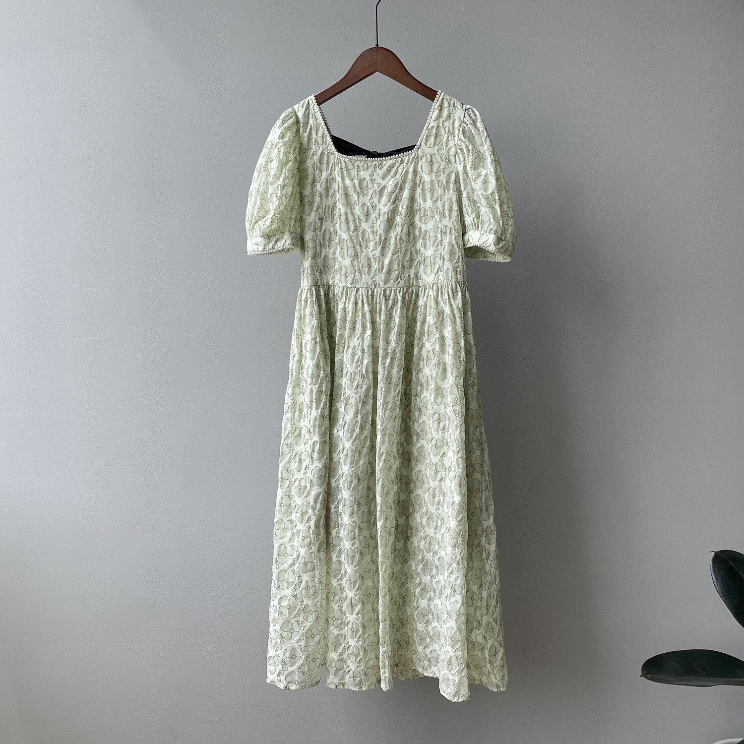 Summer Women Elegant Sweet A-Line Long Casual Floral Print Lace-up Dress