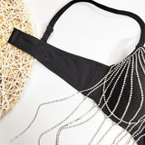 Fashion Crop Top With Built-in Bra Women Bright Rhinestones Cropped Female Sexy Ladies Corset Push Up Bustier