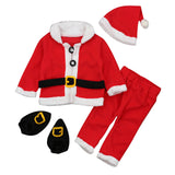 Christmas Costume for Baby Toddler Boys Girls Christmas Santa Fleece Warm Outwear Cosplay Set Outfits Costumes Christmas Clothes