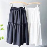 Women Slim A-Line Sweet Casual Floral Elastic High Waist Bow-knot Skirts Outwear