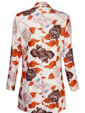Printed Ladies Casual Small Suit Thin Long Sleeve Cardigan Women Jacket Blazer