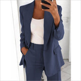 Lapel Slim Cardigan Temperament Suit Jacket Women Office Long Sleeve Jacket Blazer