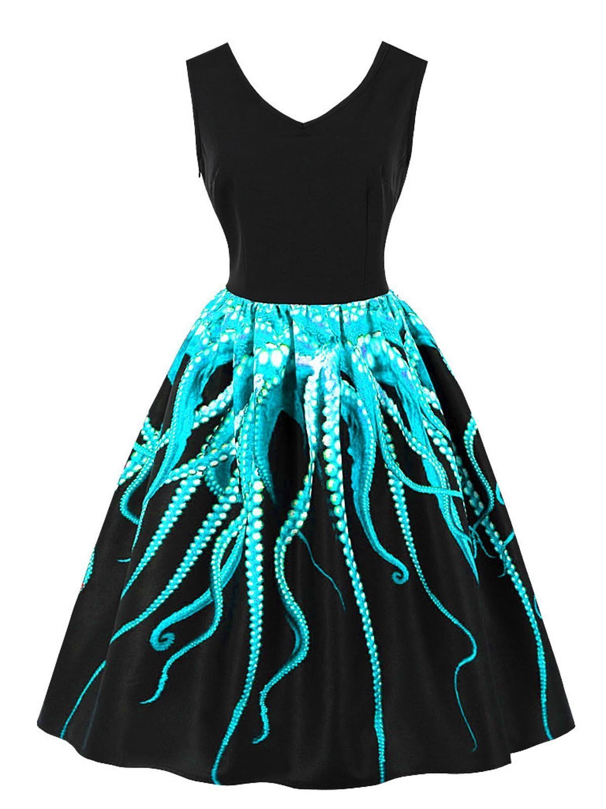 1950s Octopus Pendulum Swing Dress