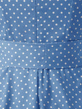 Blue 1950s Polka Dot Swing Dress