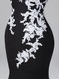 Applique Floral Bridesmaid Maxi Dress
