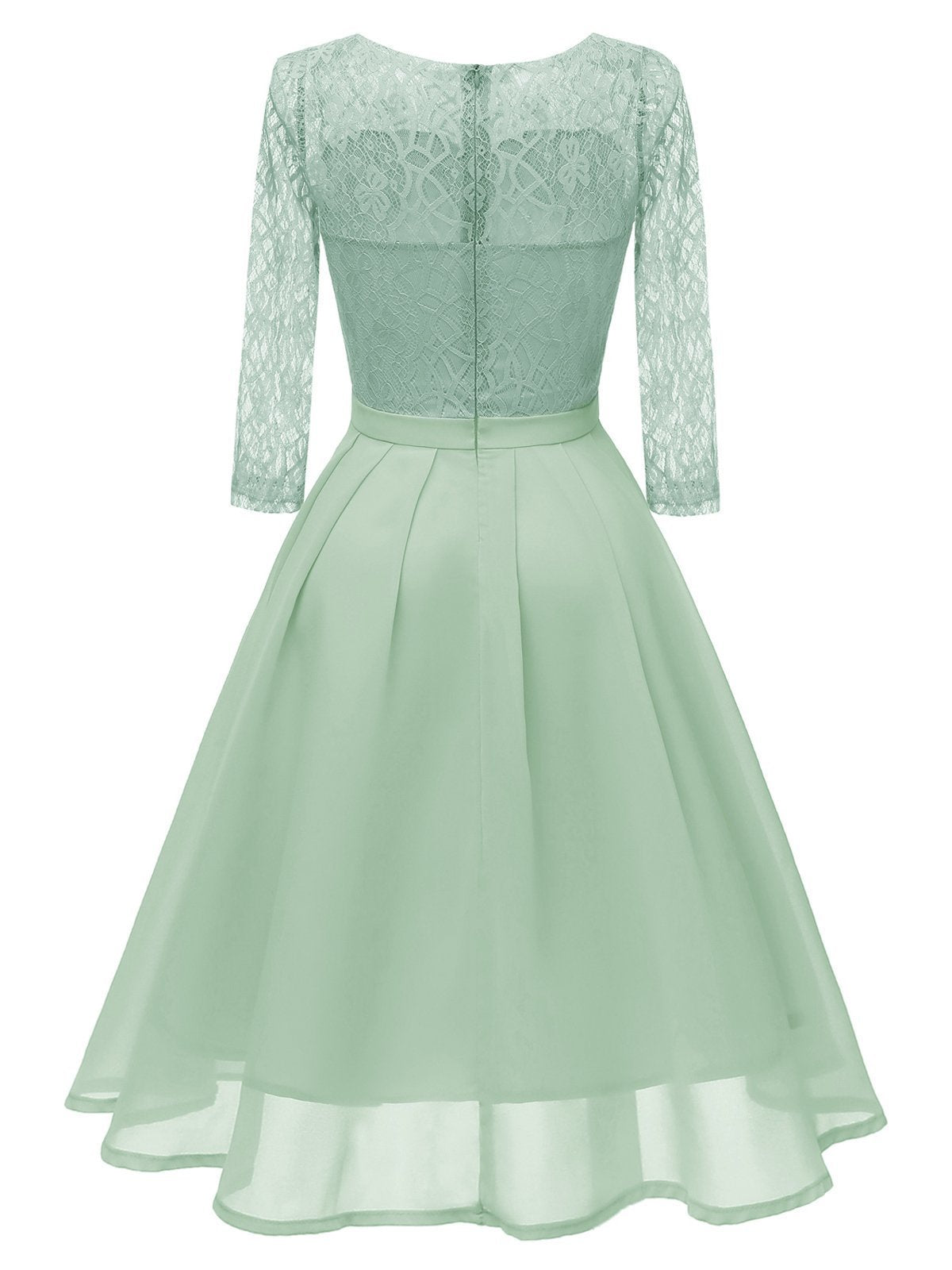 1950s Lace 3/4 Sleeve Swing Dress