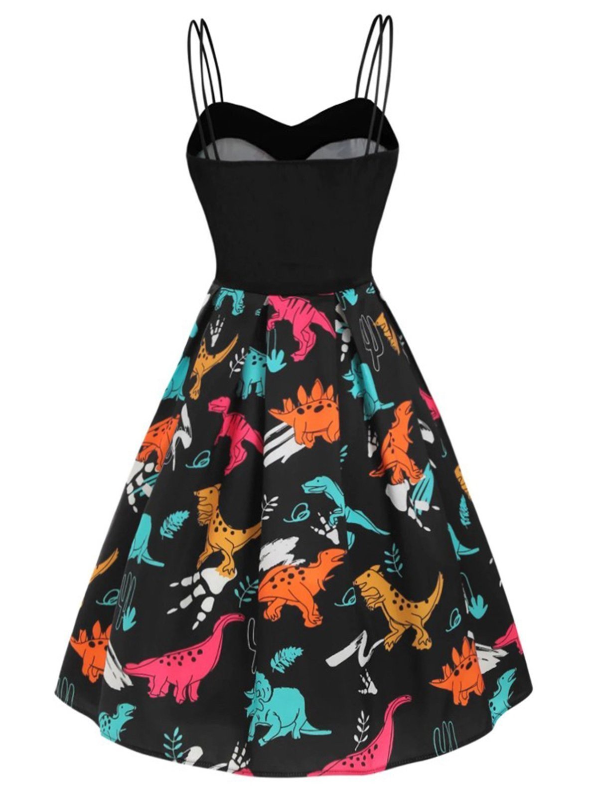 1950s Dinosaurs Strap Swing Dress