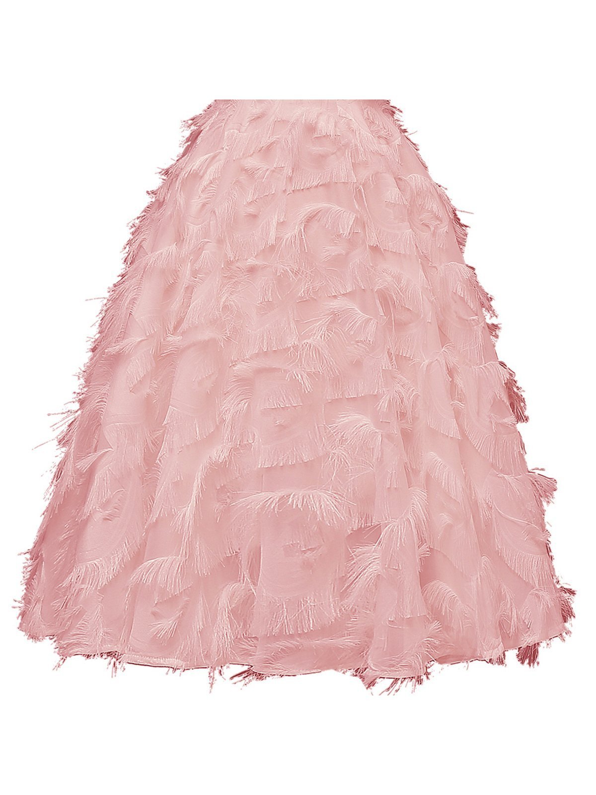 1950s Cold Shoulder Ruffle Tassel Dress