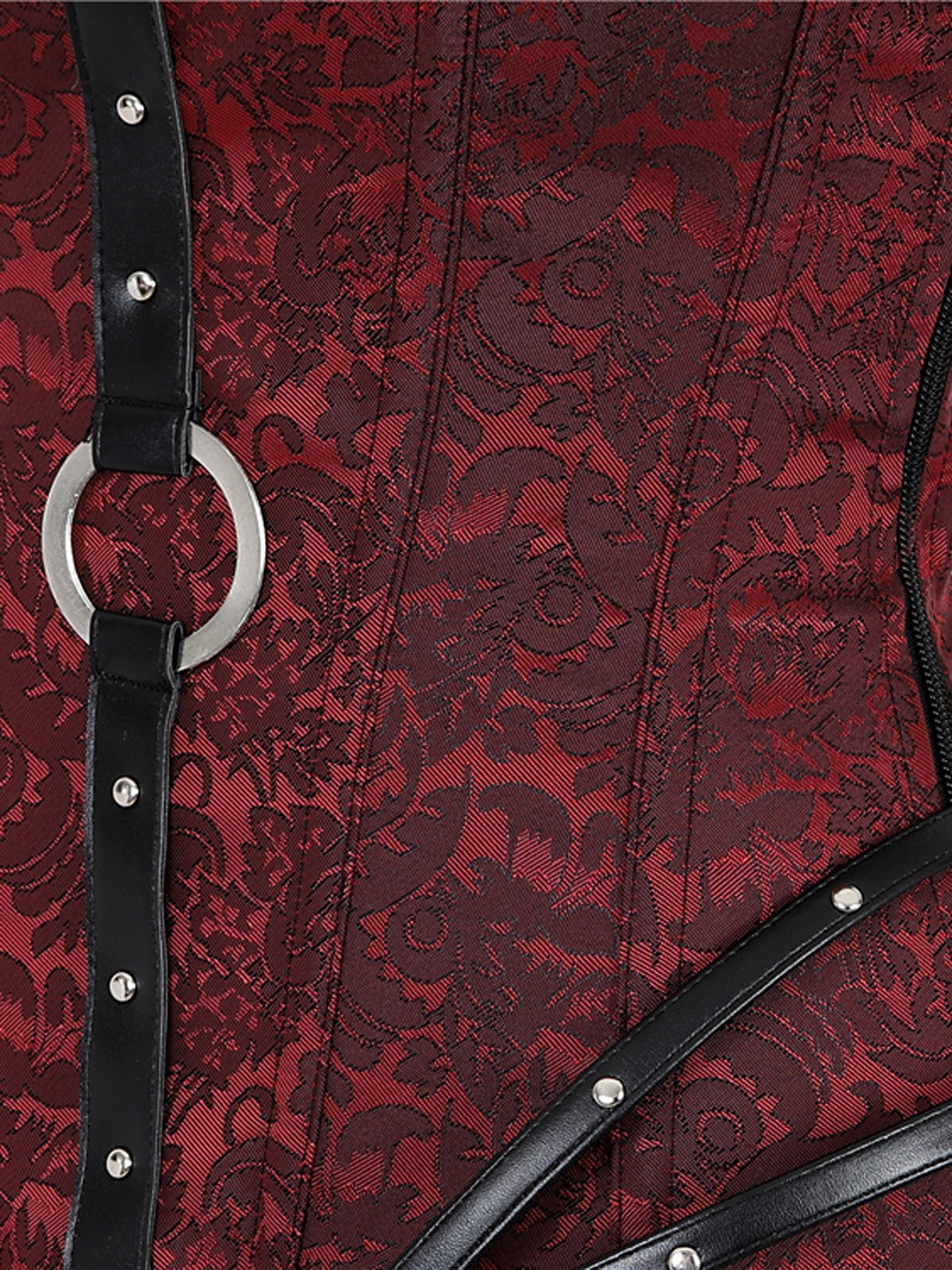 Halloween Steampunk Gothic Leather Halter Corset