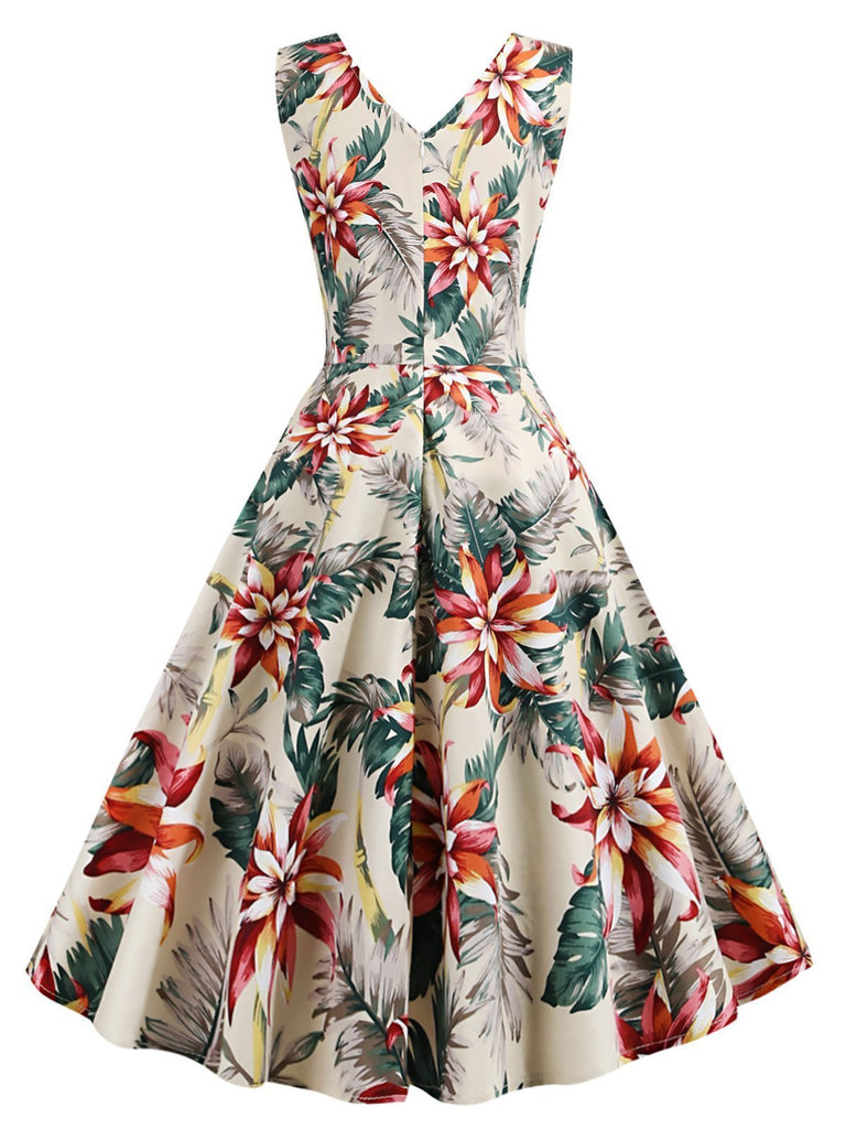 1950s Tropical Plants Swing Dress – TiktokDresses