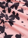 Pink 1950s Strap Butterfly Swing Dress