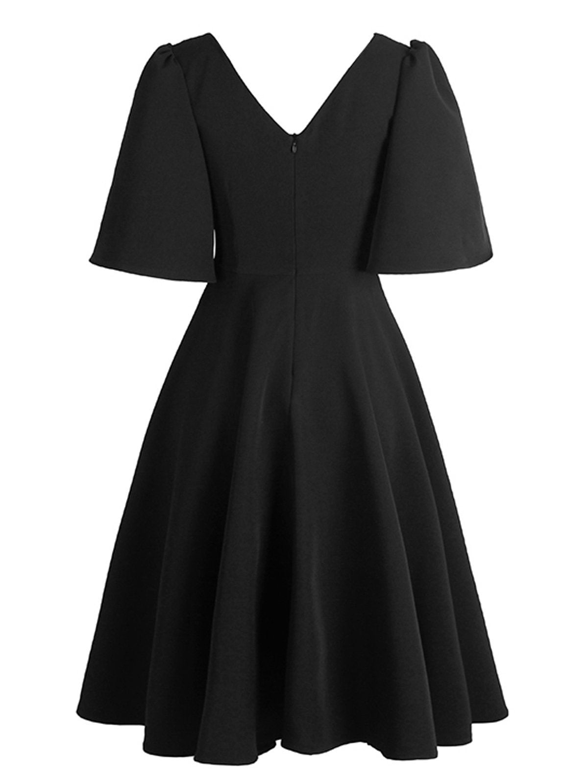 1950s Front Pleated Swing Dress