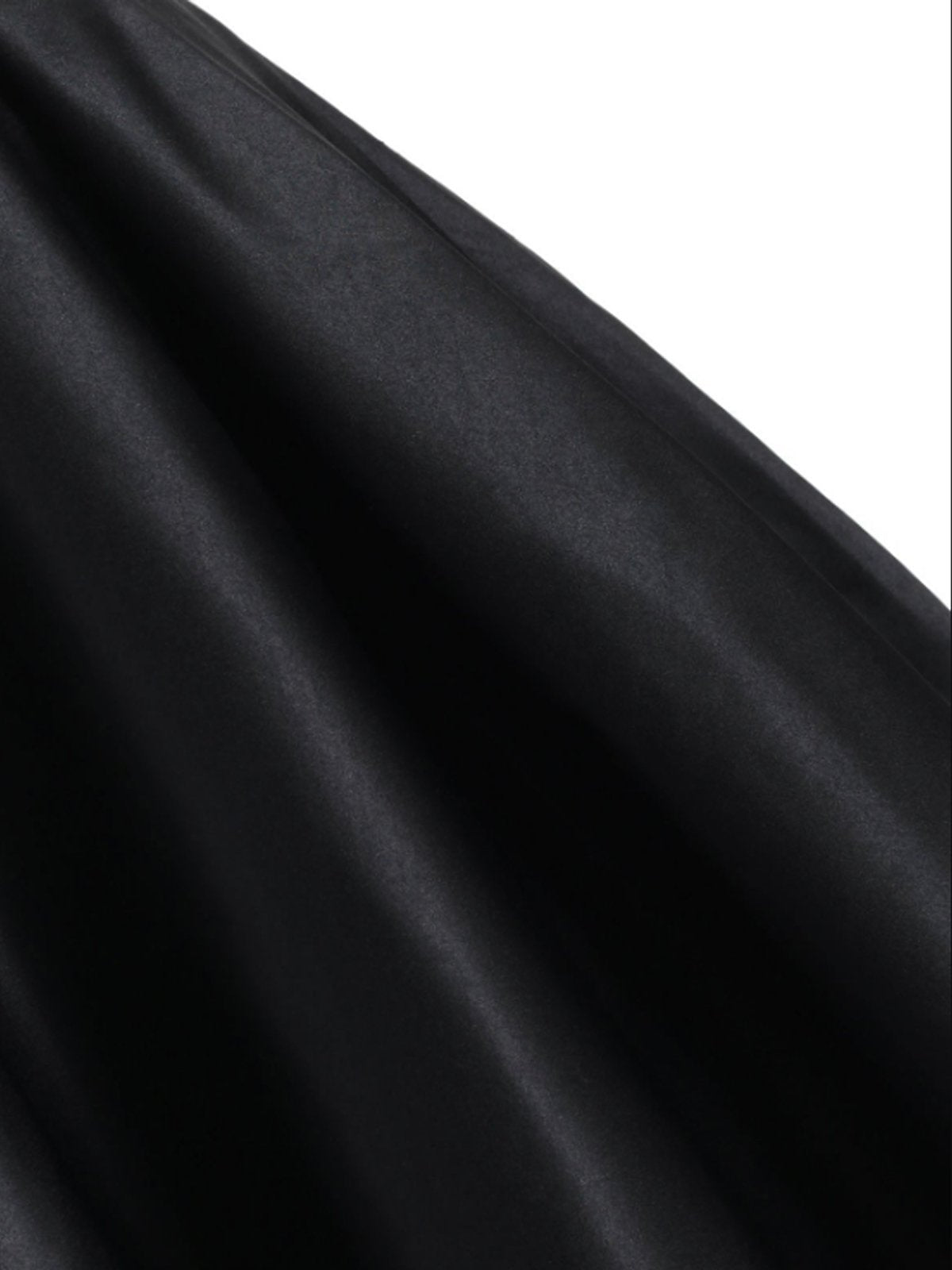 Black 1950s Gothic Asymmetrical Dress