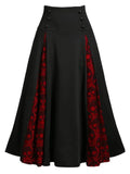 Black Halloween Skull Lace-up Skirts
