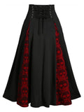 Black Halloween Skull Lace-up Skirts