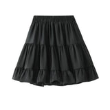 Summer Women Chiffon Jupes Casual High Waist Layered Cake Pleated Swing Short Mini Skirt