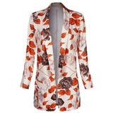 Printed Ladies Casual Small Suit Thin Long Sleeve Cardigan Women Jacket Blazer