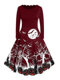 Halloween Print Casual Dress