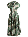 Green 1940s Pocket Tea Dress